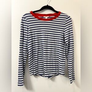 Cos Striped Boat Neck Long Sleeve Shirt